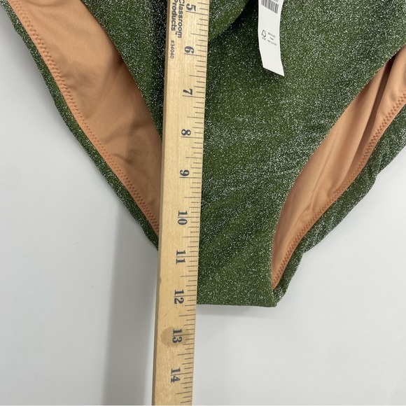 J.Crew Women's $76 High Cut TIe-Waist Bikini Bottom Sparkle Size XL BC133 - Picture 9 of 11